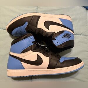 Men’s Nike Air Jordan 1 Retro High OG UNC Toe, University Blue, Black/ White 14